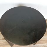 Art decò round black coffee table