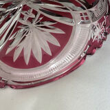 Empty pocket, red cut crystal bowl