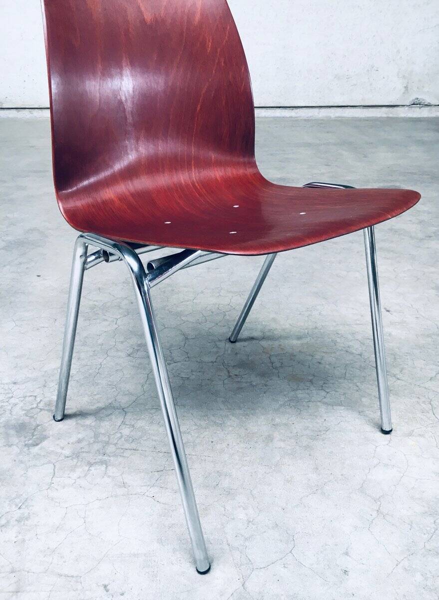 Mid-Century Design Stacking Chairs by Elmar Flötotto for Pagholz, Germany, 1960s, Set of 12