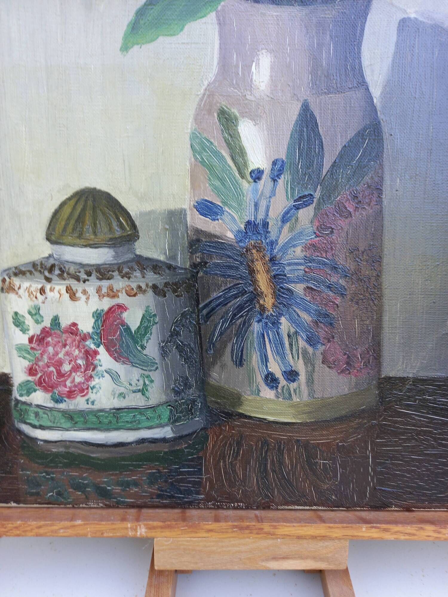 Painting bouquet of flowers Art Deco