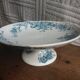 Plat sur pied 1900 Terre de fer service Anémone