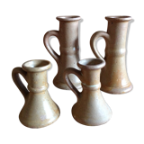 Set de 4 bougeoirs en grès