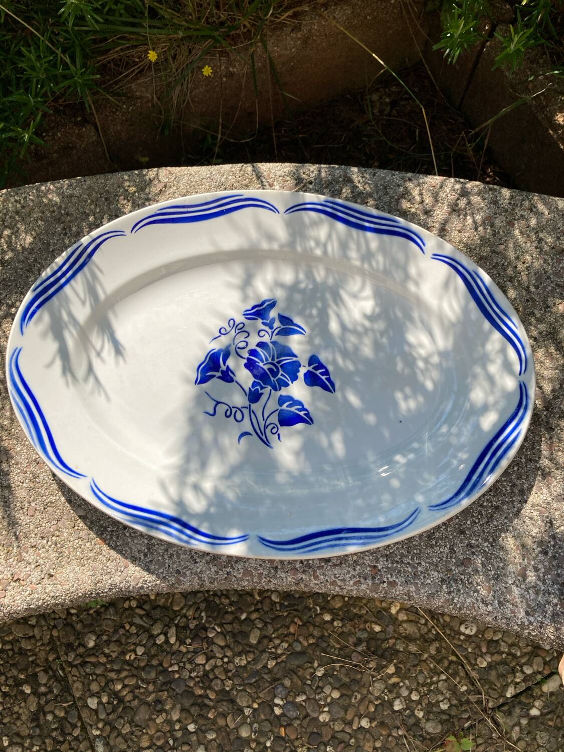 Oval dish in Badonviller earthenware