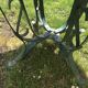 large antique iron table riveted