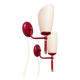 Pair of Italian 1980s Burgundy Wall Sconces