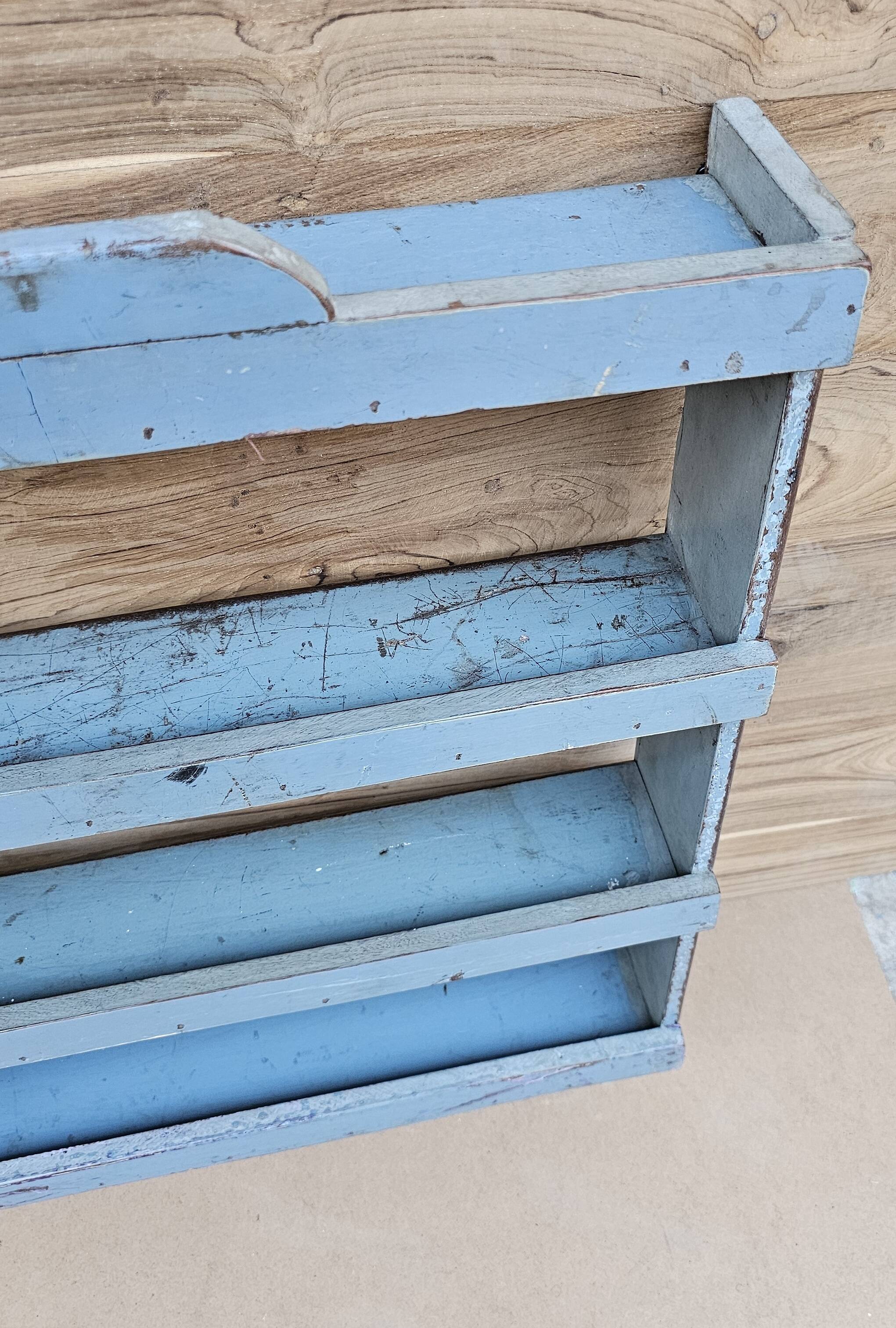 Burmese teak wall shelf
