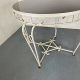 Table d'appoint vintage en fer forgé du milieu du siècle, années 1950