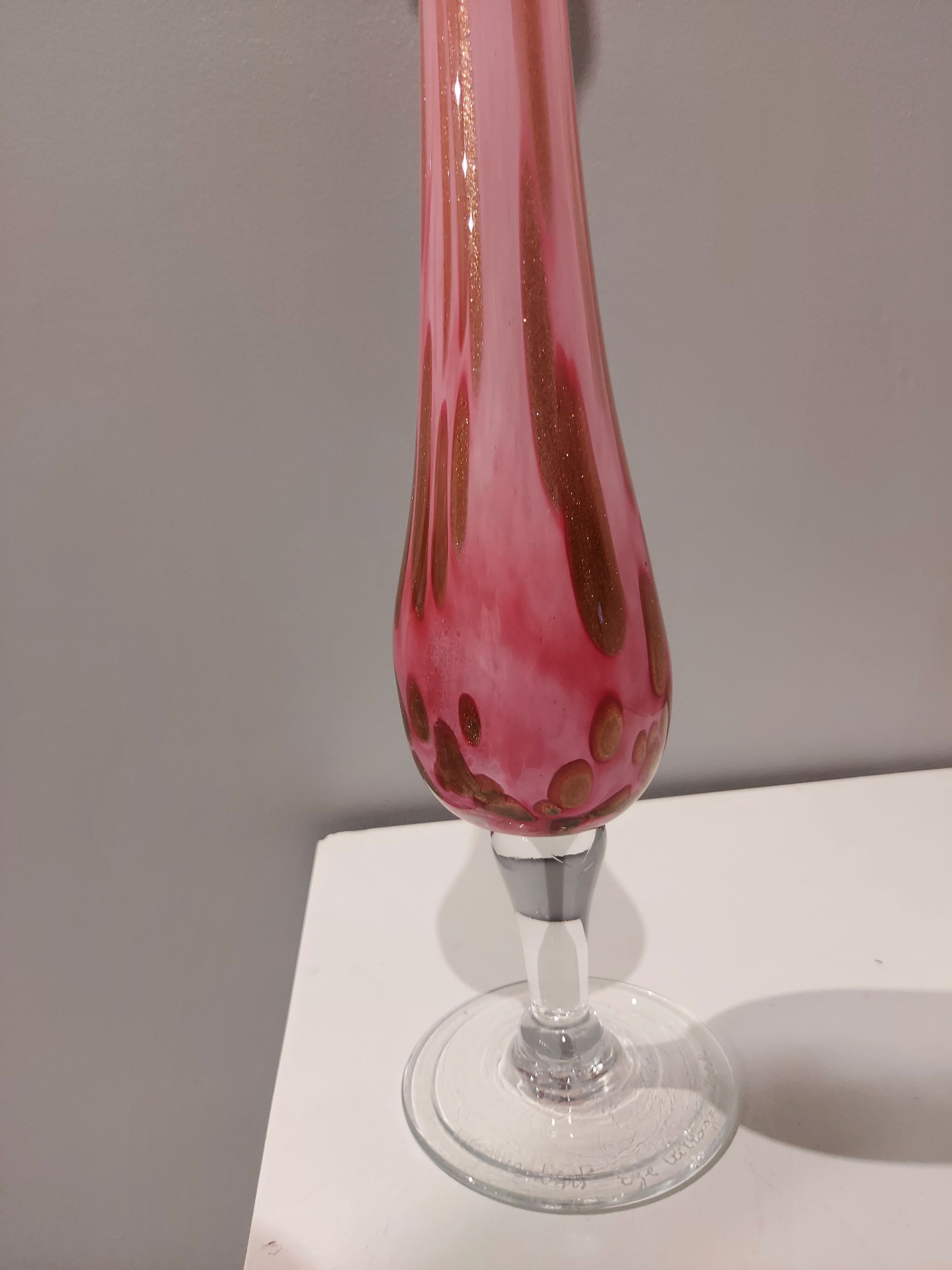 Soliflore in blown glass of art Eze