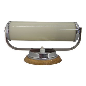 Bauhaus/functionalist nickel wall lamp, 1930s