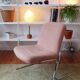 Chauffeuse vintage,  tissu et chrome