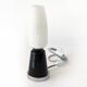 Black and white ceramic and glass lamp