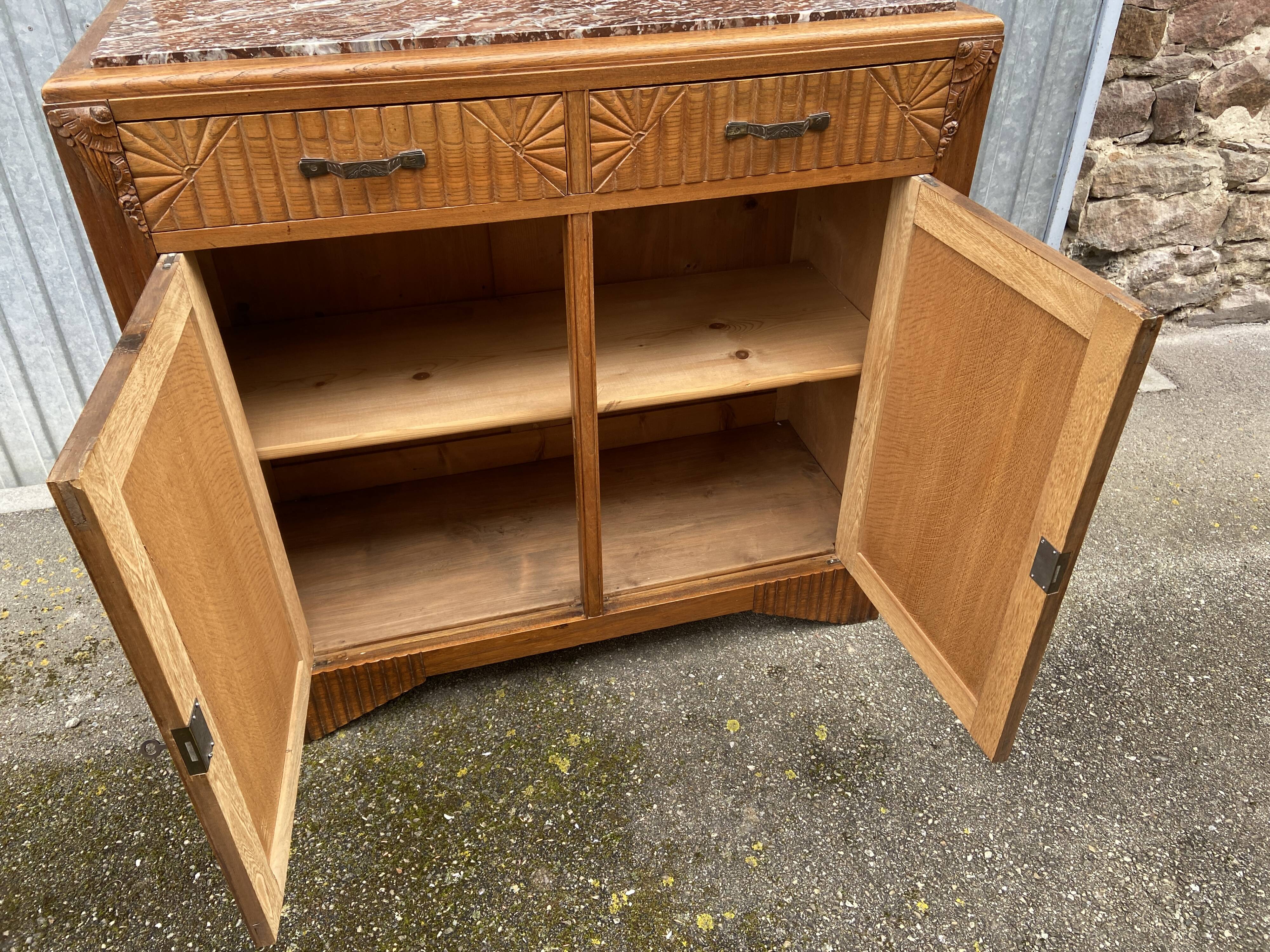 French Art Deco buffet in solid wood