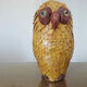 Box "owl" in rattan bamboo 70s