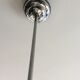 Art deco pendant lamp from the 50s in opaline and chrome metal