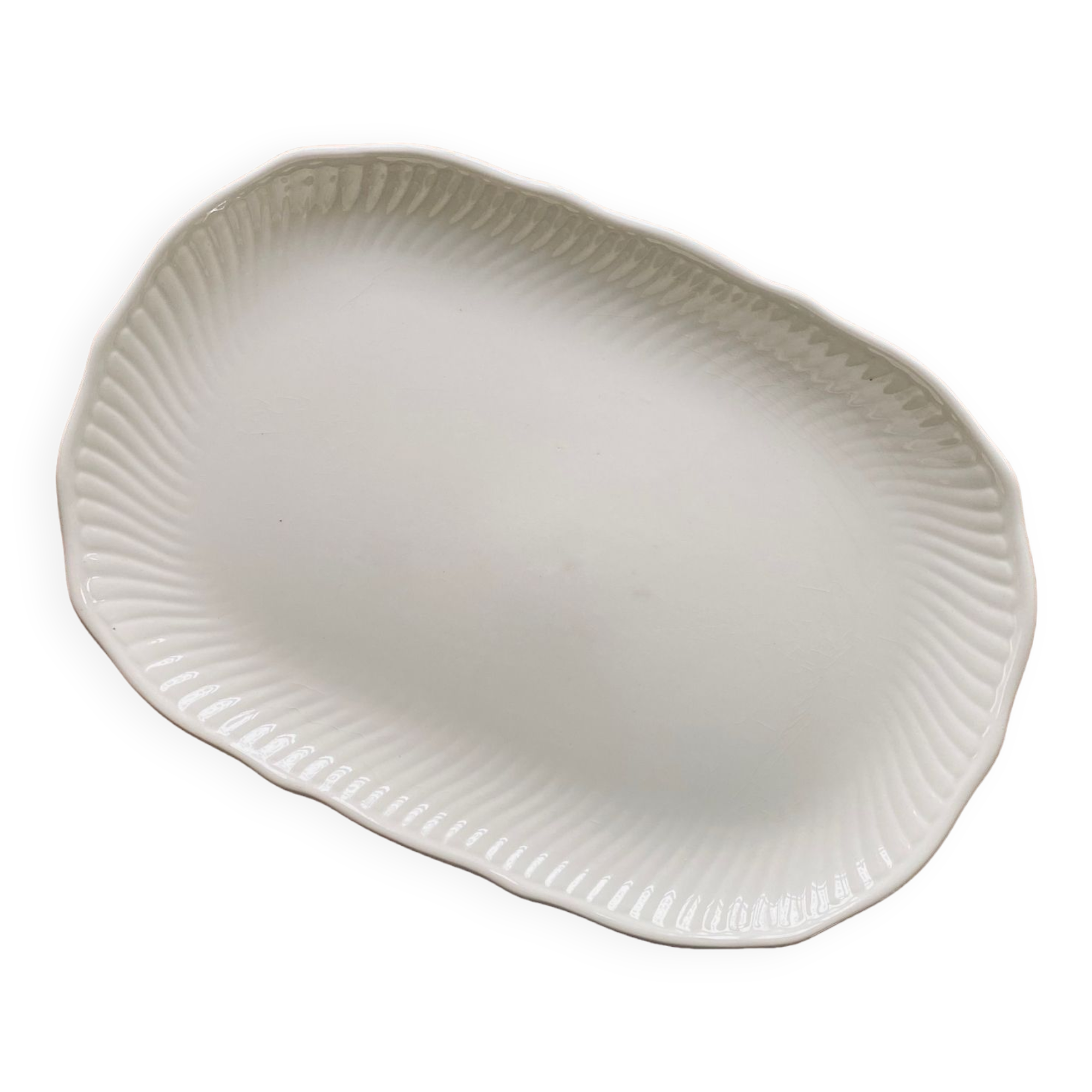 Off-white dish Boch La Louvière