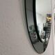 Decorative round wall mirror in smoked glass, Space Age Italian collectible