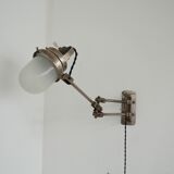 Industrial Adjustable Metal and Glass French Wall Light