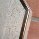 Travertine and brass coffee table
