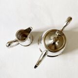 White metal teapot and creamer, Félix Frères Toulouse