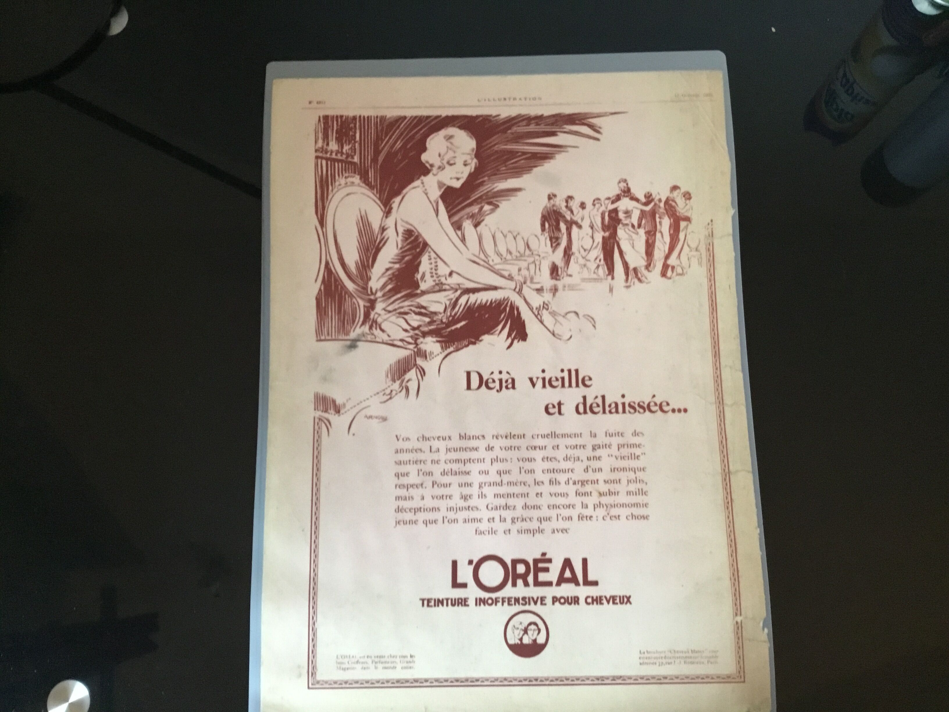 Vintage advertising to frame the oreal