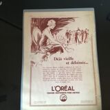 Vintage advertising to frame the oreal