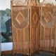 Beautiful folding screen, bamboo and rattan vintage 1970