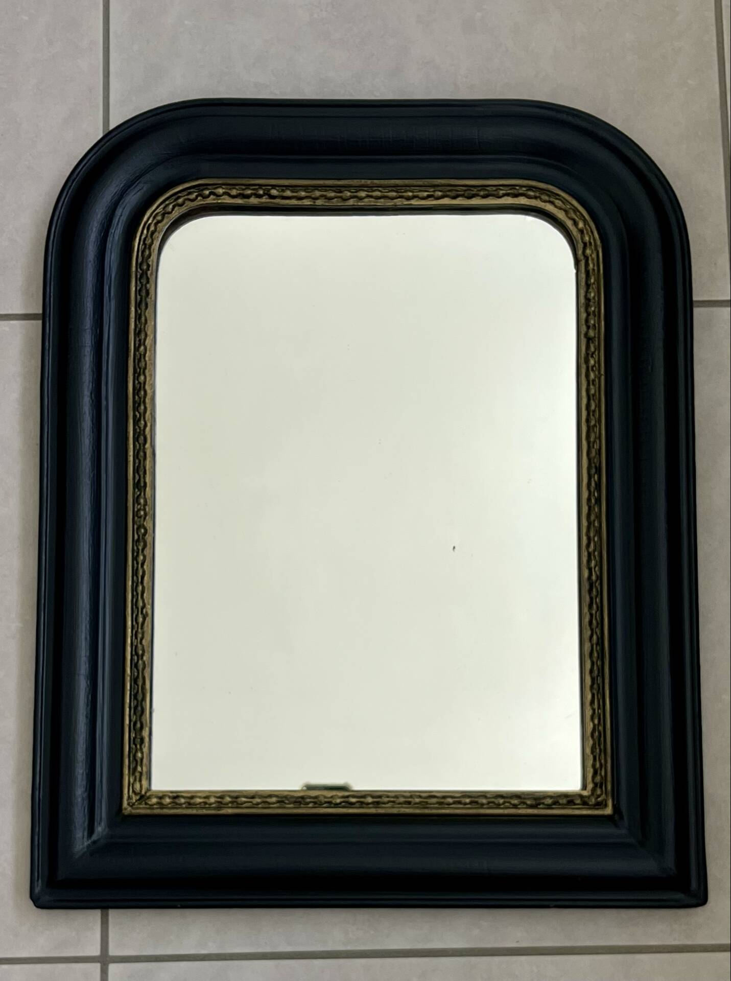 Louis Philippe mirror in black and gold