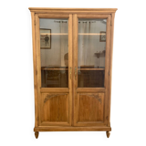 Armoire vitrine chêne massif