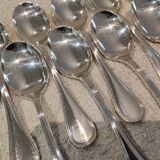 11 pelles à glace métal argenté orfèvre Christofle modèle Albi 13,2cm