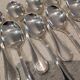 11 silver-plated metal ice cream scoops, Christofle silversmith, Albi pattern, 13.2cm