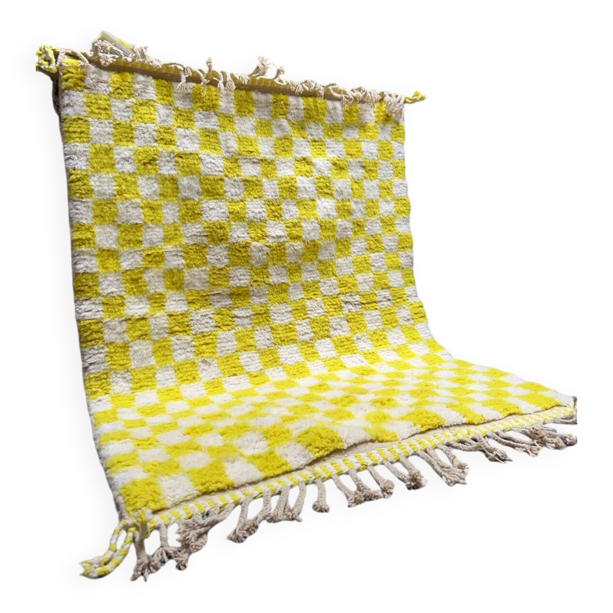 Yellowza checkerboard rug 182x132cm