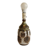 Lampe de table danoise en céramique, avec base perforée et belle glaçure.