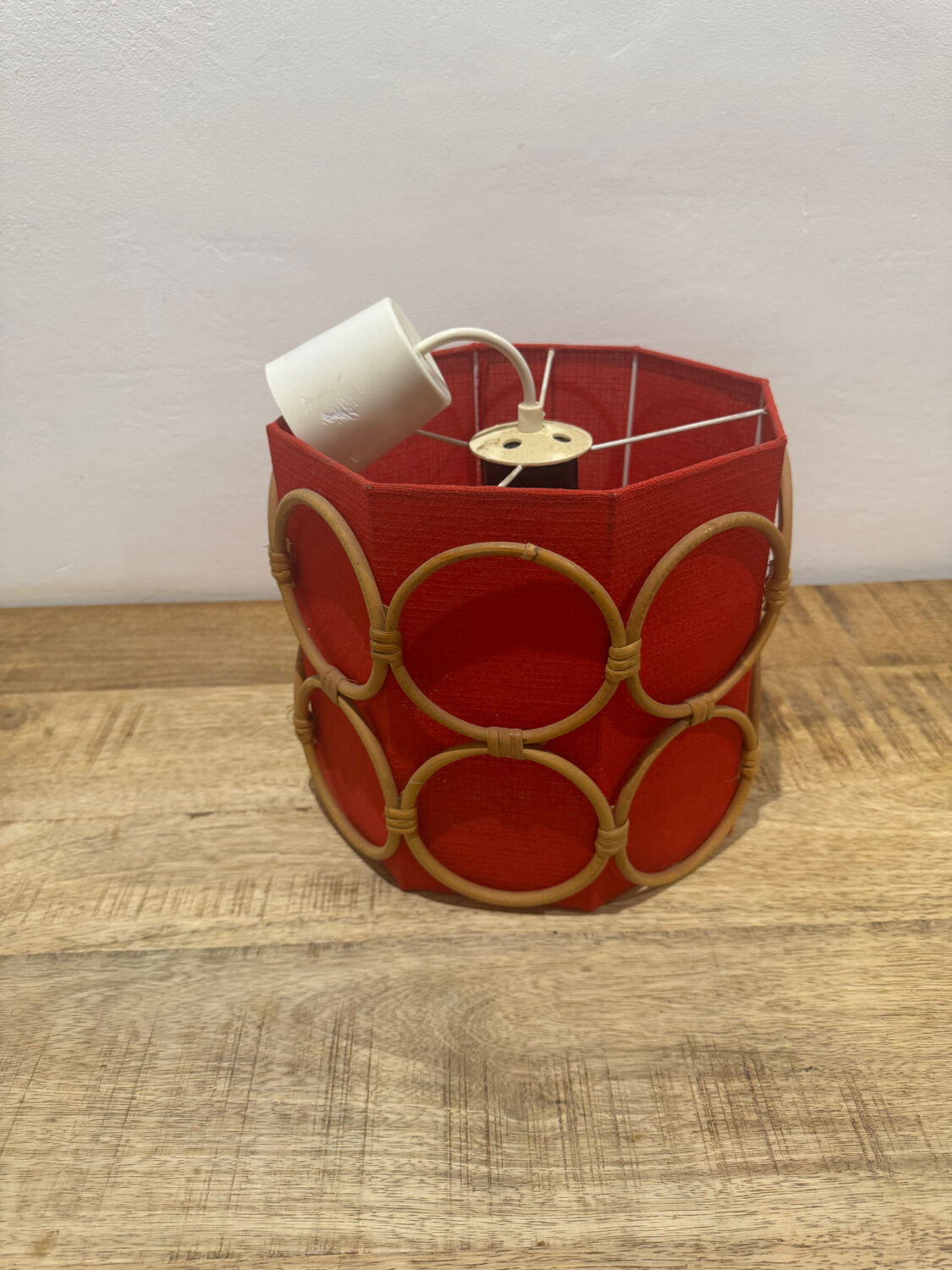 Vintage rattan pendant light