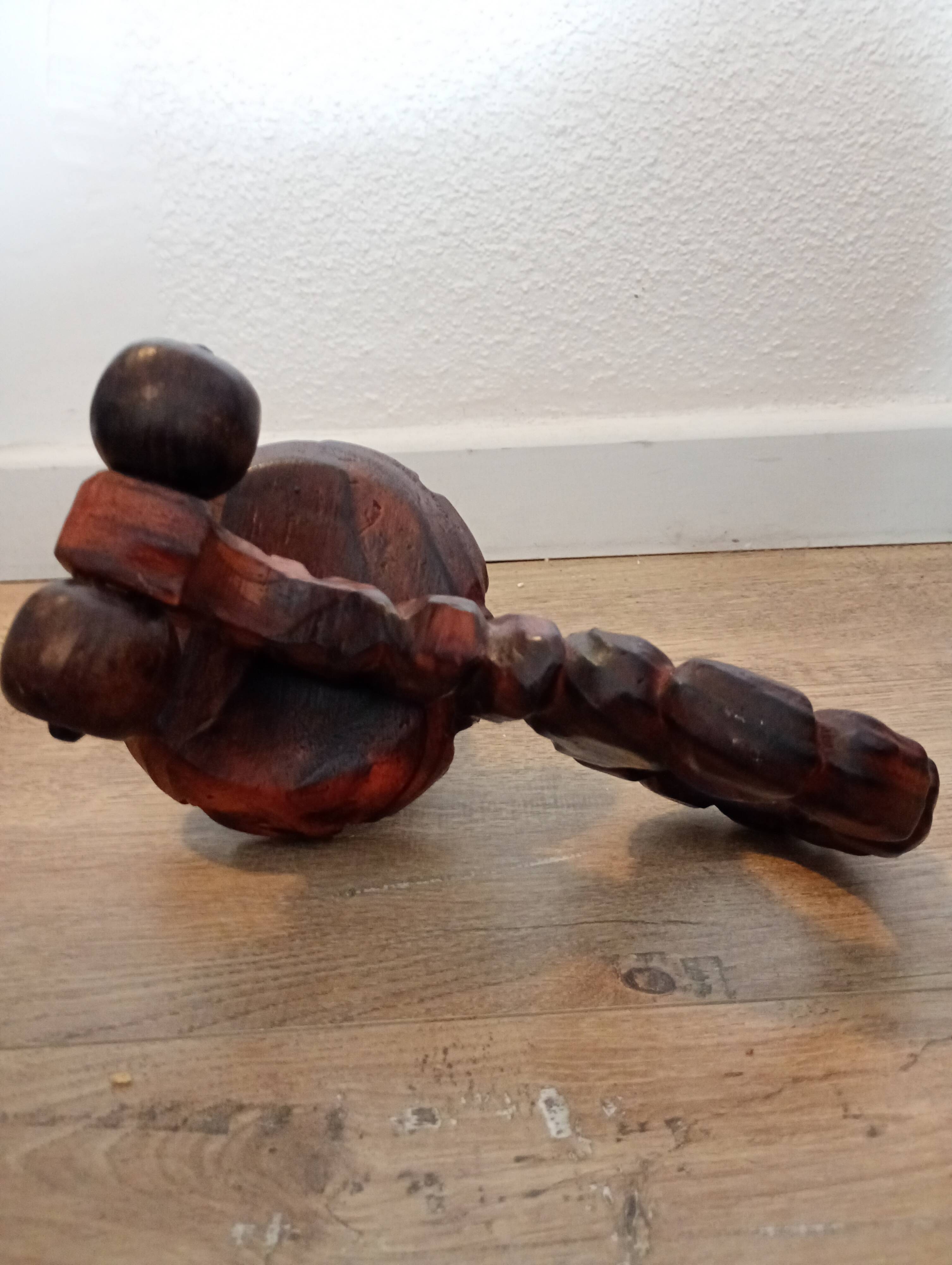 Candle holder rat of the cellar in pigot wood