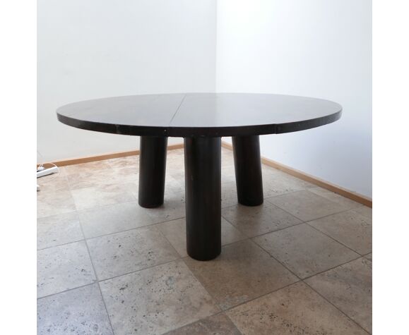 Chunky spanish circular mid-century dining table