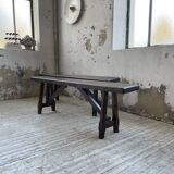Paire de bancs en chêne massif