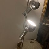 Lampadaire réglable en chrome des années 1970