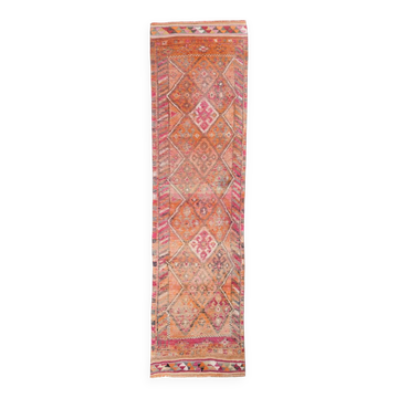 3x10 Rug For Hallway Orange Turkish Runner Rug, 81x296Cm SK 18378 FREE SHIPPING