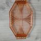 Plateau octogonal Art Deco en verre rose antique