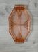 Octagonal Art Deco plateau in antique pink glass