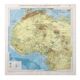 Antique map of French equatorial and western Africa in 1950 43x43cm