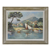 G. MARCHAND (20th century) Oil on canvas "Mediterranean Landscape"