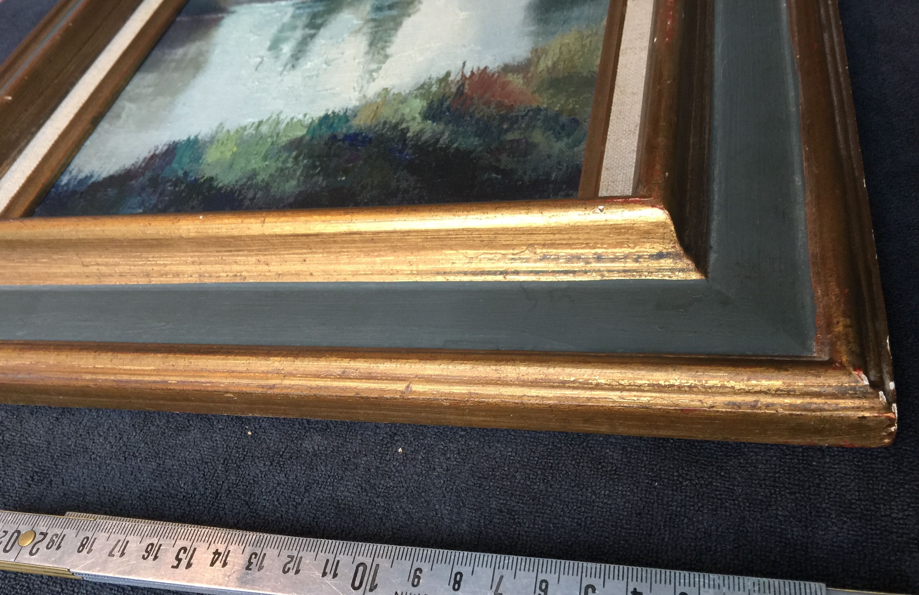 Oil sut canvas "Champagne Island on The Isle-Adam" by FRANCKI