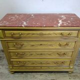Antique chest of drawers with marble