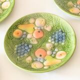 10 antique plates in fruit slip