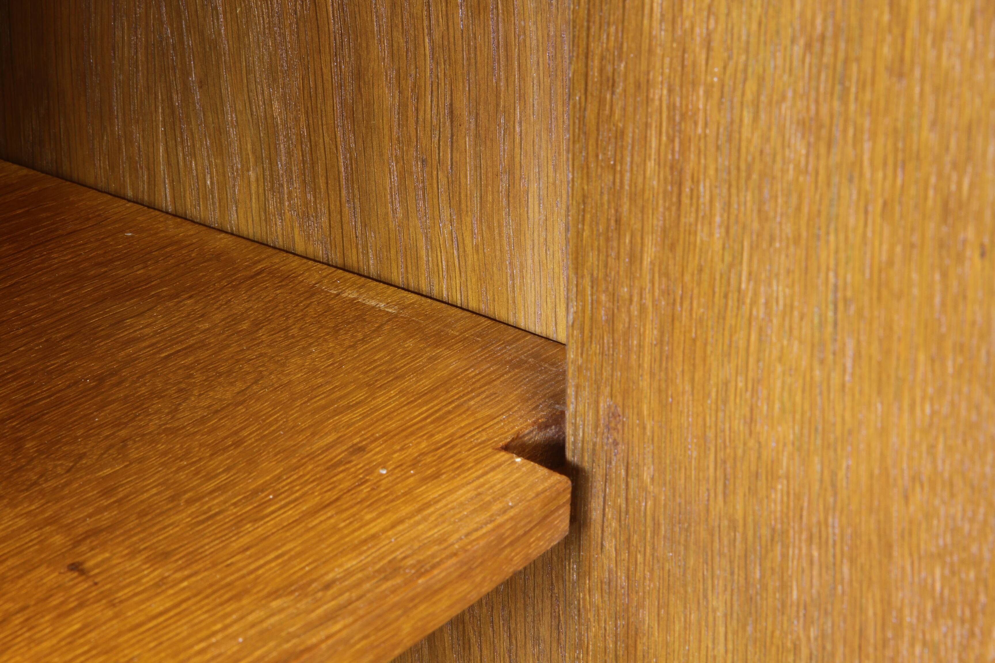 Vintage Danish Oak Closet Linen Wardrobe 1940s Cabinet
