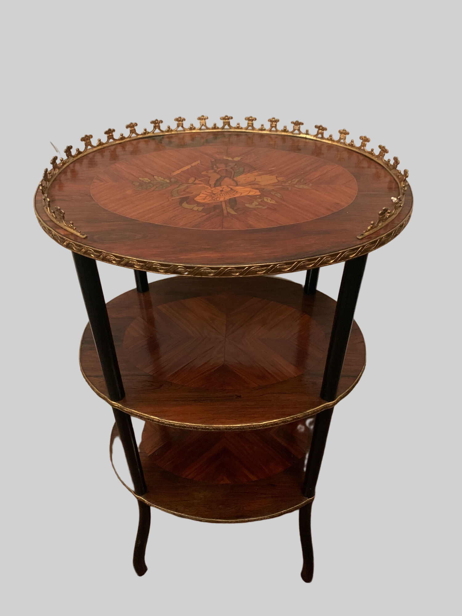 Saddle Napoleon III has three trays in marquetry XX century