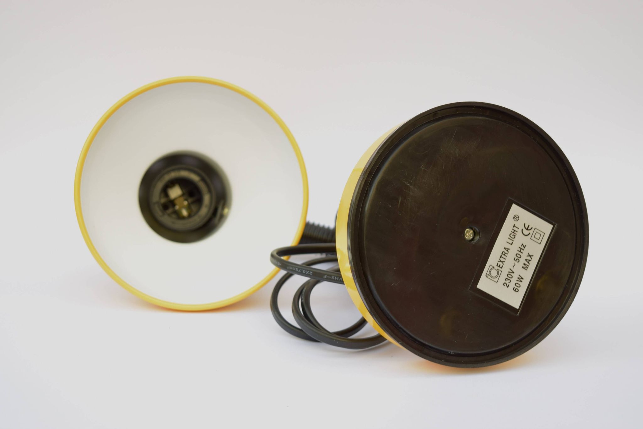 Small yellow metal desk lamp - new in its box - 1990
