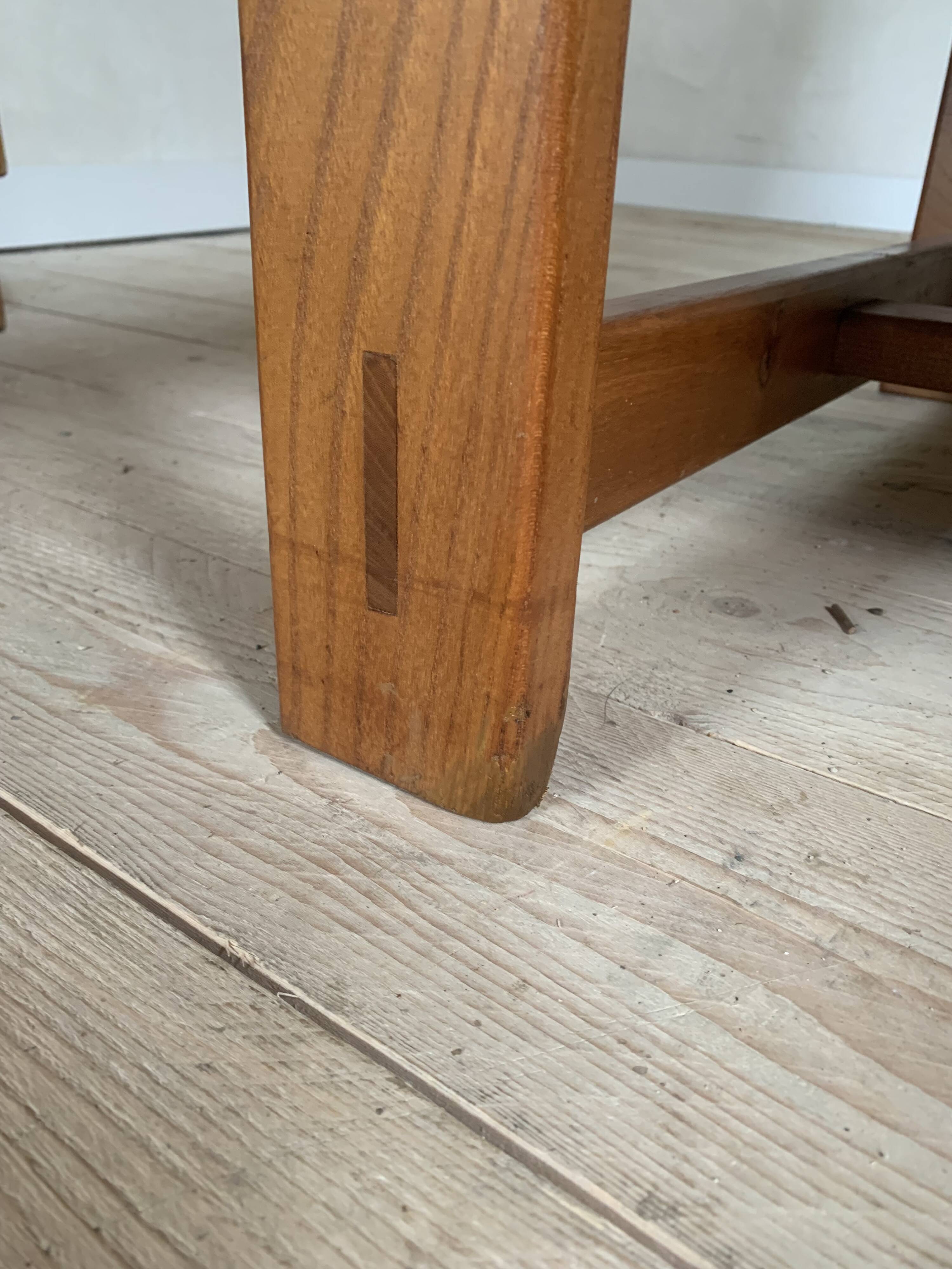 Vintage solid elm coffee table