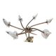 Ceiling light fixture with 6 branches "lily flowers/aromas"